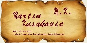 Martin Kušaković vizit kartica